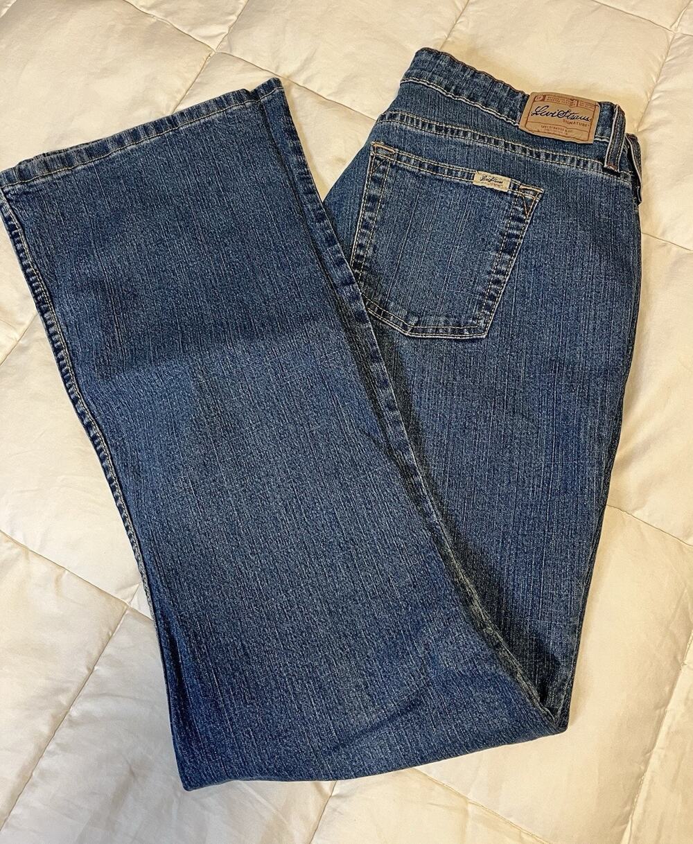 Levi Strauss Signature Stretch Low Rise Bootcut Jeans Womens Misses 12 Med. Blue